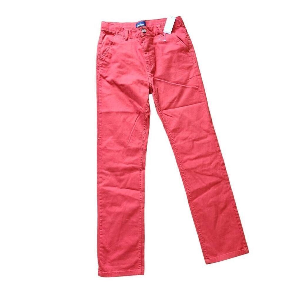 Basic Editions XL 14-16 bright red pants kids boys youth New